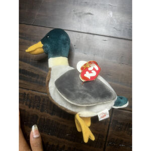 Vintage Ty Beanie Baby Jake Mallard Duck Plush 1998 Stuffed Animal Toy Tags
